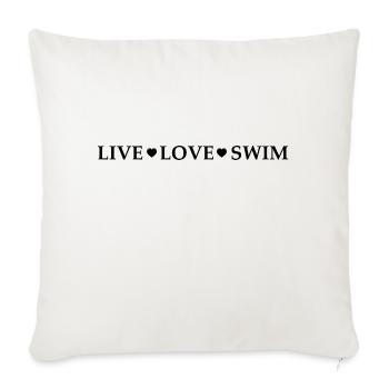 Swimming Love Sports Swimmers Triathlon - Sofa pillowcase 17,3'' x 17,3'' (45 x 45 cm) - natural white - Front