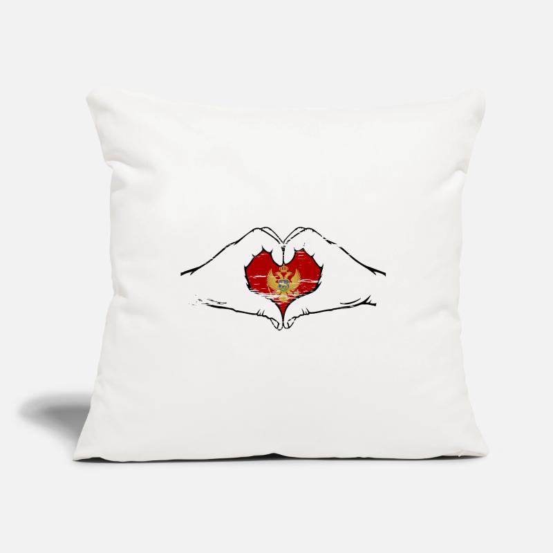 Forme du drapeau du Monténégro utilisée Housse de coussin décorative 45 x 45 cm