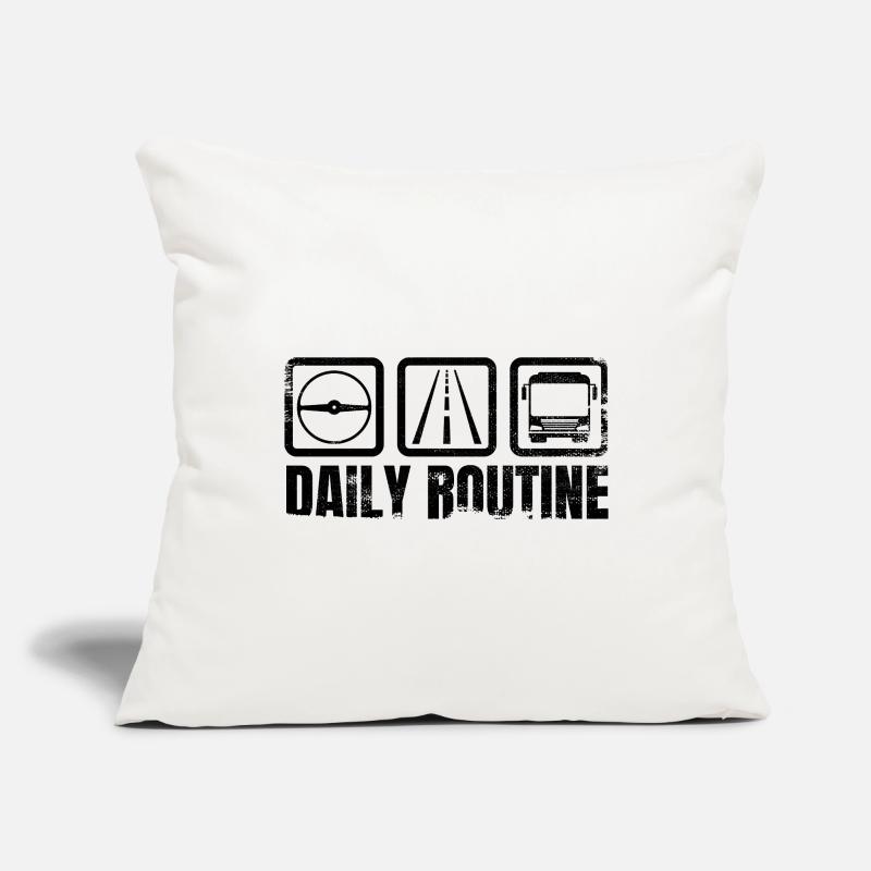 Routine du chauffeur d’autobus Housse de coussin décorative 45 x 45 cm