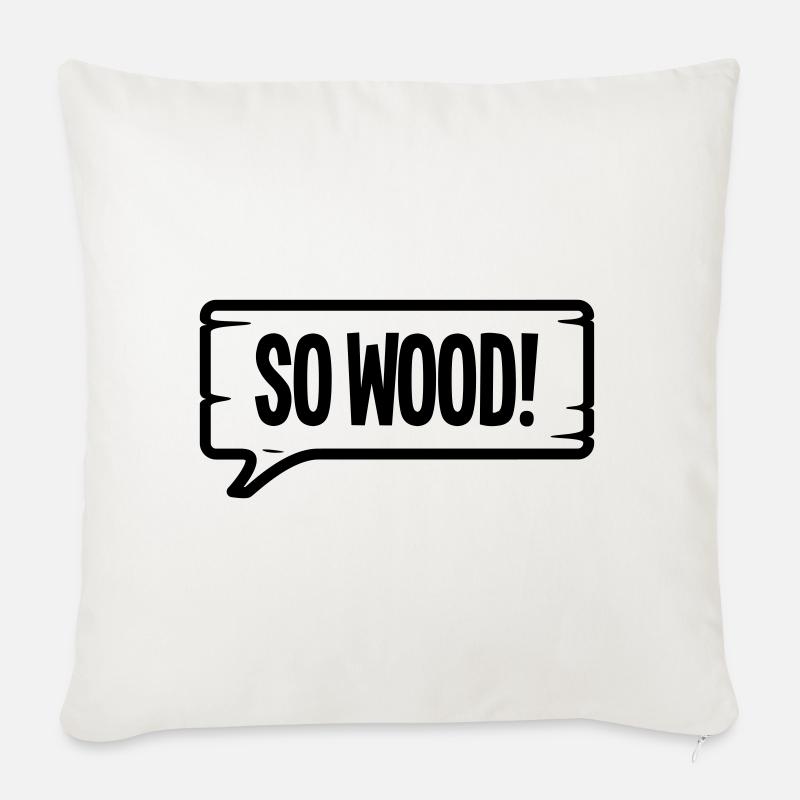 SO WOOD! - Sofakissenbezug 45 x 45 cm - Naturweiß 