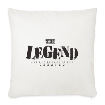 Legends are immortal on clothing - Sofa pillowcase 17,3'' x 17,3'' (45 x 45 cm) - natural white - Front