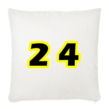 24 Symbole numérique - Housse de coussin décorative 45 x 45 cm - blanc nature - Devant