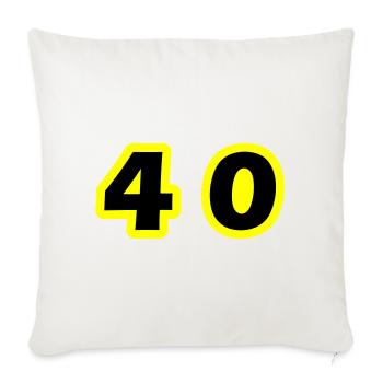 40 Symbole numérique - Housse de coussin décorative 45 x 45 cm - blanc nature - Devant