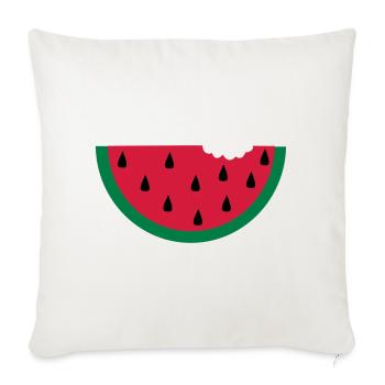 fruit pastèque pastèque - Housse de coussin décorative 45 x 45 cm - blanc nature - Devant