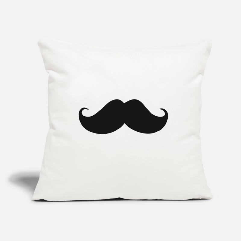Schnauzer Schnurrbart Geschenk Bart style bärtig Sofakissenbezug 45 x 45 cm