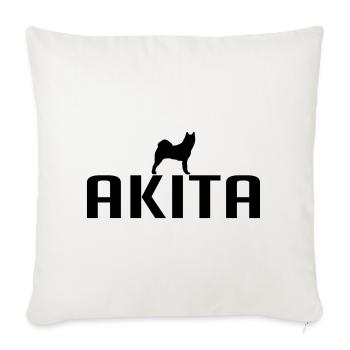 AKITA Race chien chien Wilsigns - Housse de coussin décorative 45 x 45 cm - blanc nature - Devant