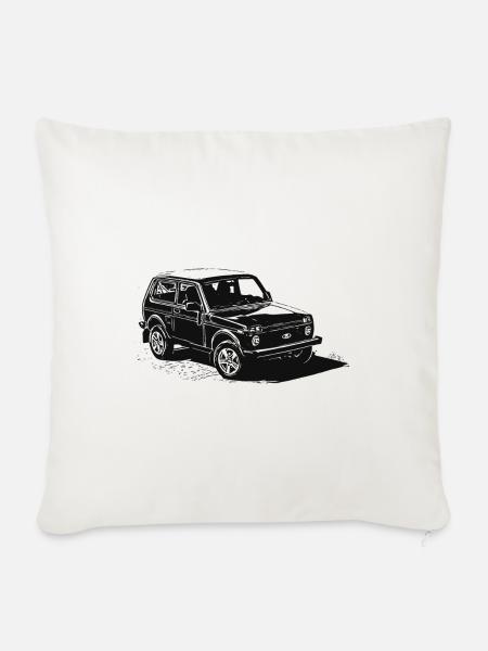 Lada Niva - Sofakissenbezug 45 x 45 cm - Naturweiß 