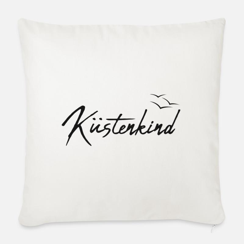 Küstenkind - Sofakissenbezug 45 x 45 cm - Naturweiß 