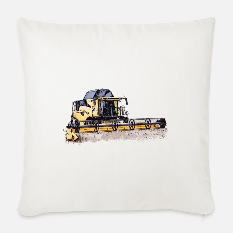 Mähdrescher CR Holland New - Sofakissenbezug 45 x 45 cm - Naturweiß 