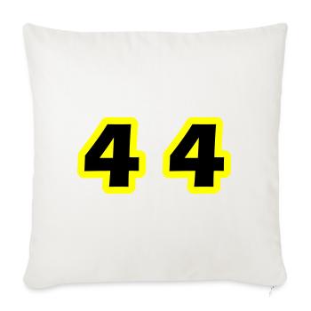 44 Symbole numérique - Housse de coussin décorative 45 x 45 cm - blanc nature - Devant