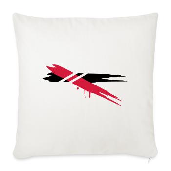 two color stripes with horizontal stripes - Sofa pillowcase 17,3'' x 17,3'' (45 x 45 cm) - natural white - Front