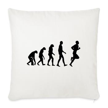 Course à Pied / Running / Jogging / Coureur - Housse de coussin décorative 45 x 45 cm - blanc nature - Devant