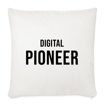 Digital Pioneer Online Geschenk - Sofakissenbezug 45 x 45 cm - Naturweiß  - Vorne