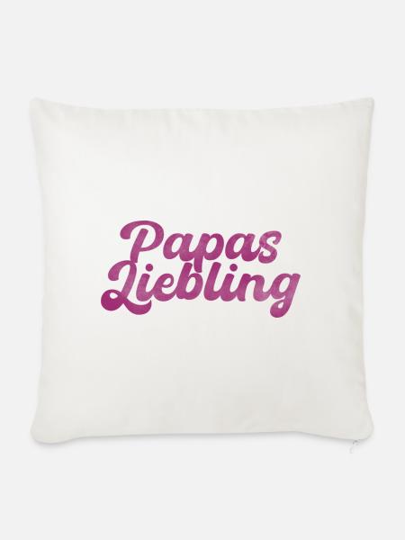 Papas Liebling bester Vater Geschenk - Sofakissenbezug 45 x 45 cm - Naturweiß 