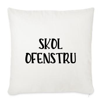 skol ofenstru - Housse de coussin décorative 45 x 45 cm - blanc nature - Devant