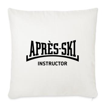 Moniteur Après-Ski (Concave / Après Ski / B) - Housse de coussin décorative 45 x 45 cm - blanc nature - Devant
