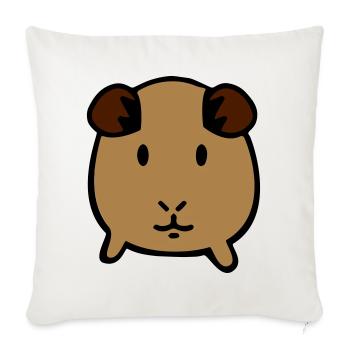 guinea pig - Sofa pillowcase 17,3'' x 17,3'' (45 x 45 cm) - natural white - Front