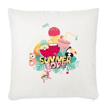 SUMMER LOVE IS DELICIOUS - Sofakissenbezug 45 x 45 cm - Naturweiß  - Vorne