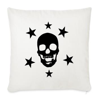 SKULL SUPERSTAR - Housse de coussin décorative 45 x 45 cm - blanc nature - Devant
