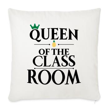 école - Housse de coussin décorative 45 x 45 cm - blanc nature - Devant