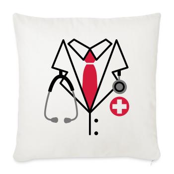 Doctor, Doctor Costume - Sofa pillowcase 17,3'' x 17,3'' (45 x 45 cm) - natural white - Front