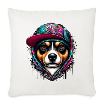 Dog - Sofa pillowcase 17,3'' x 17,3'' (45 x 45 cm) - natural white - Front