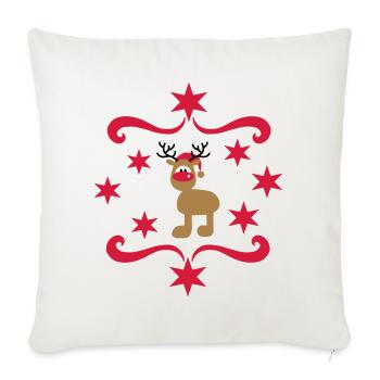 Cadeaux amusants pour Noël - Housse de coussin décorative 45 x 45 cm - blanc nature - Devant