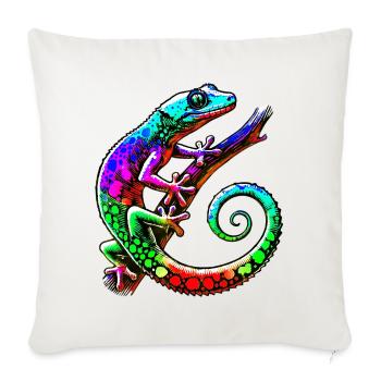 Gecko - Sofakissenbezug 45 x 45 cm - Naturweiß  - Vorne