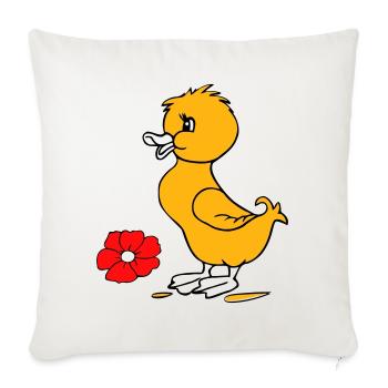 Poussins de Pâques Joyeuses Pâques - Housse de coussin décorative 45 x 45 cm - blanc nature - Devant