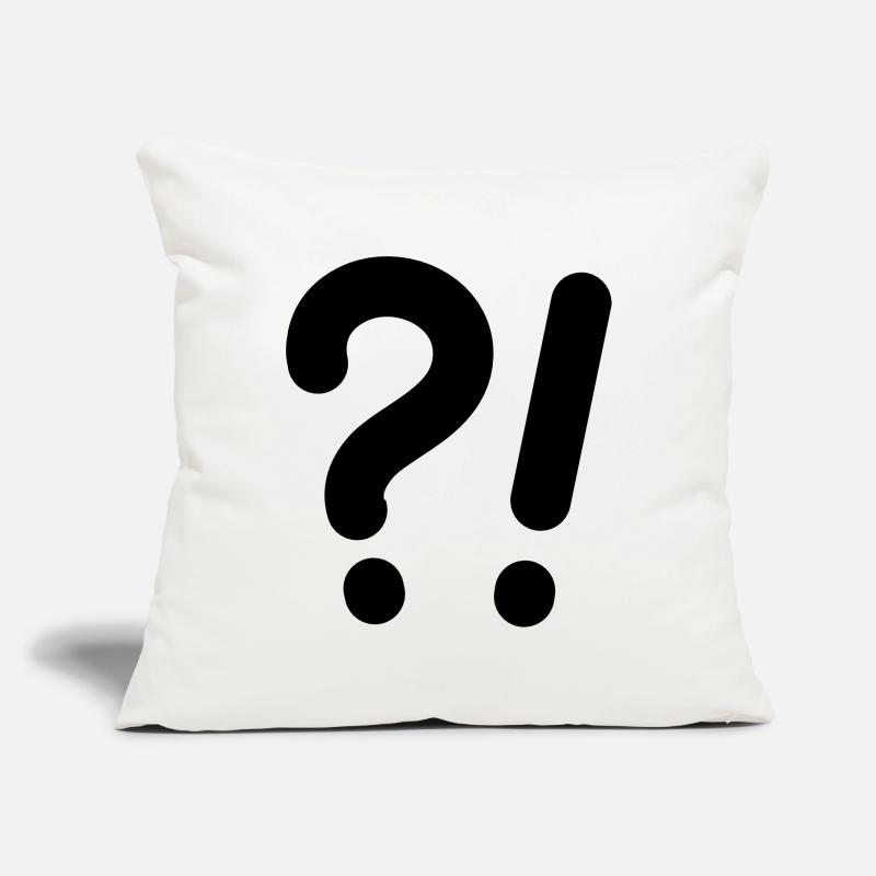 Points d’interrogation et points d’exclamation Housse de coussin décorative 45 x 45 cm
