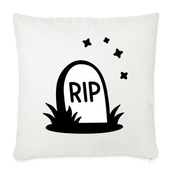 RIP Halloween Tombstone Silhouette - Sofa pillowcase 17,3'' x 17,3'' (45 x 45 cm) - natural white - Front