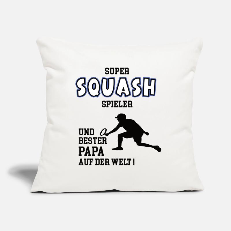 Squash Player Squasher Dad Father Man Sofa pillowcase 17,3'' x 17,3'' (45 x 45 cm)