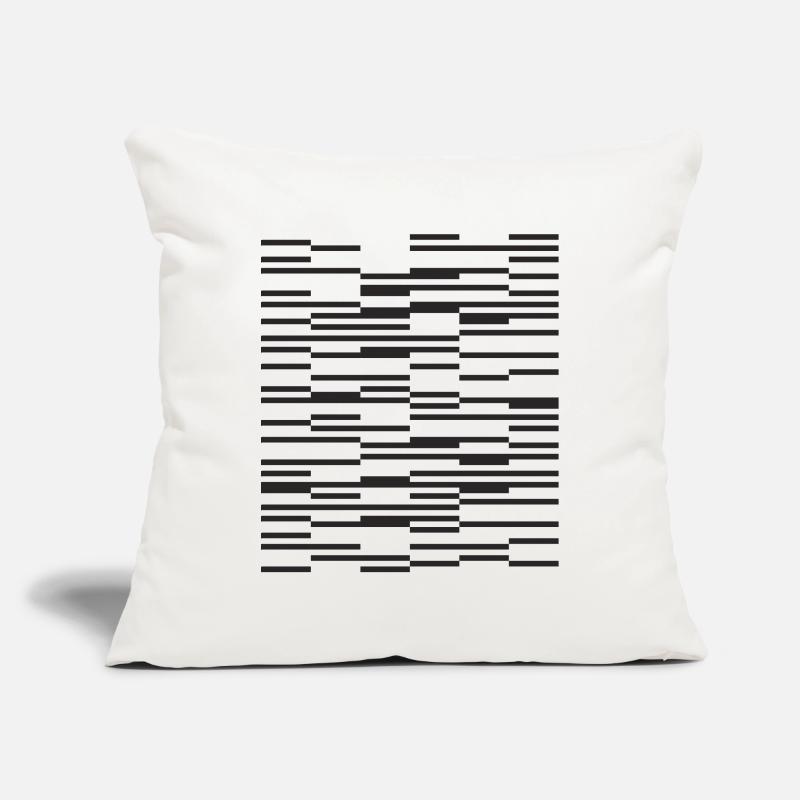 Lignes design Minimaliste Code-barres Housse de coussin décorative 45 x 45 cm