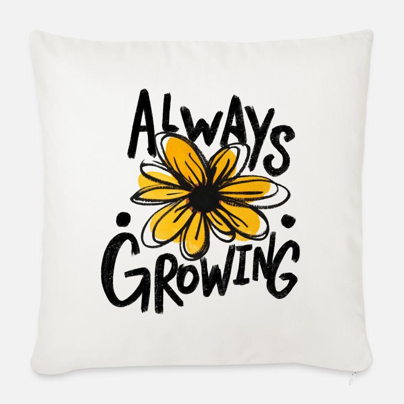 Sunny Daisy Skizze - Sofakissenbezug 45 x 45 cm - Naturweiß 