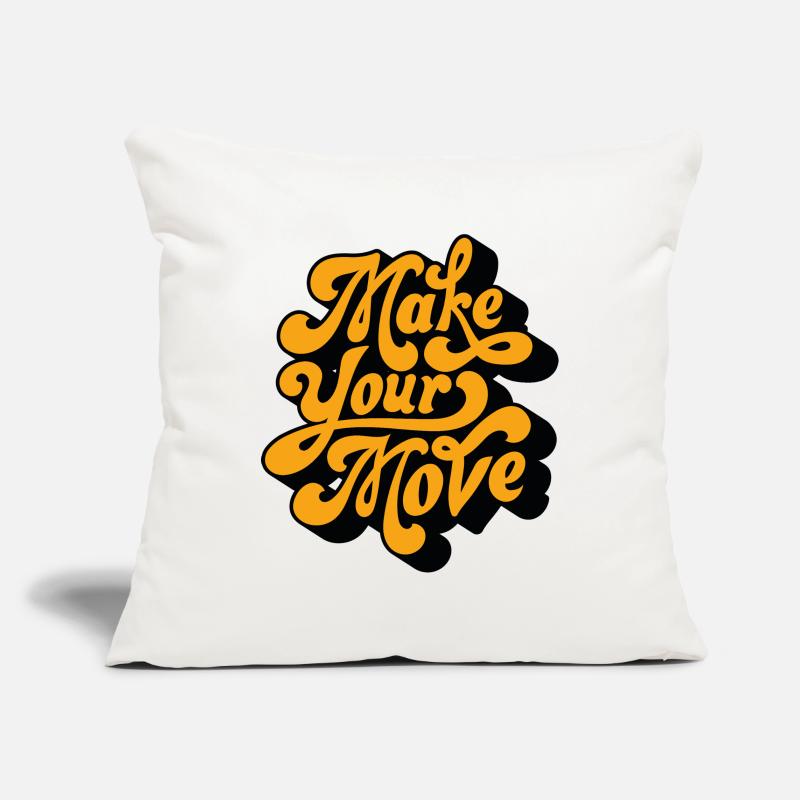 Make Your Move Retro Script Sofa pillowcase 17,3'' x 17,3'' (45 x 45 cm)