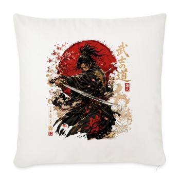 Samurai – Japan Warrior Streetwear Design - Sofakissenbezug 45 x 45 cm - Naturweiß  - Vorne