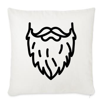 barbe - Housse de coussin décorative 45 x 45 cm - blanc nature - Devant