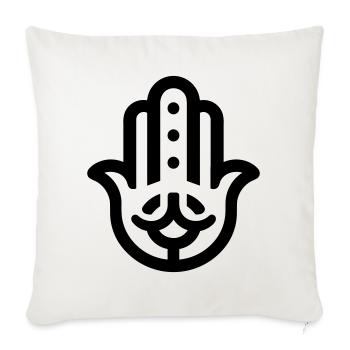 hand of Fatma Hamsa - Sofa pillowcase 17,3'' x 17,3'' (45 x 45 cm) - natural white - Front