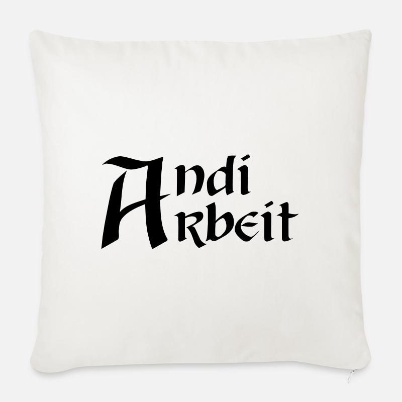 Andi Arbeit - Sofakissenbezug 45 x 45 cm - Naturweiß 