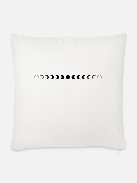SIMPLE MOONPHASES - Sofakissenbezug 45 x 45 cm - Naturweiß
