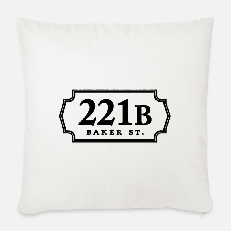 221b Bäcker st - Sofakissenbezug 45 x 45 cm - Naturweiß 