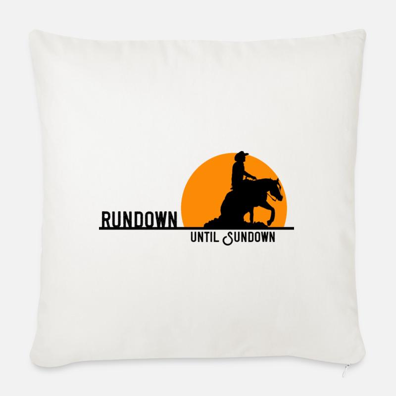 rundown until sundown - Sofakissenbezug 45 x 45 cm - Naturweiß 