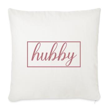 Mari Assorti Fiançailles Lune de miel Mariage - Housse de coussin décorative 45 x 45 cm - blanc nature - Devant
