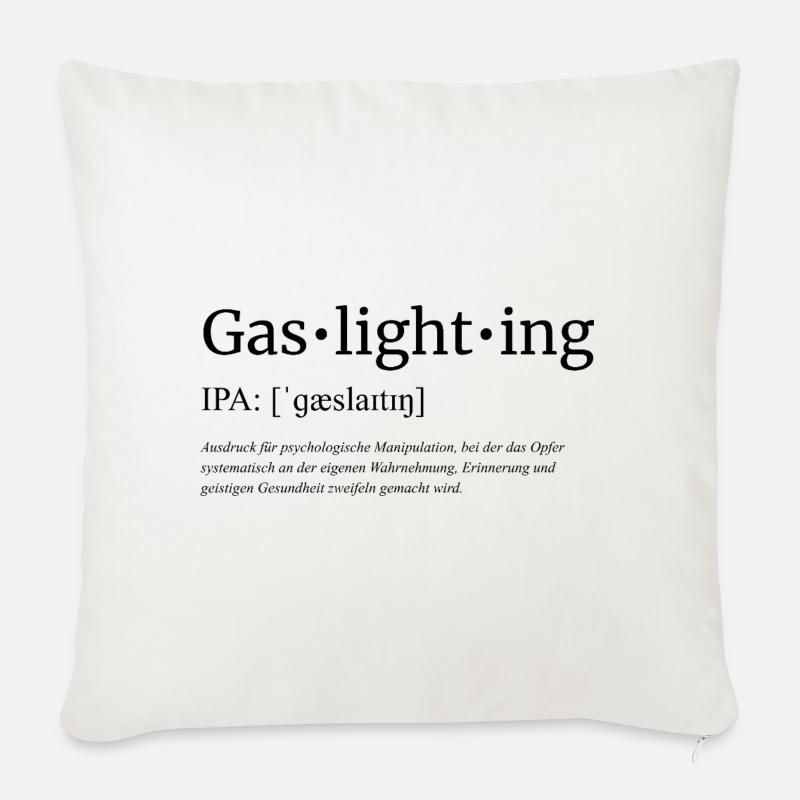 Gaslighting - Sofakissenbezug 45 x 45 cm - Naturweiß 