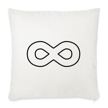 Infinity Sign – Timeless Symbol Design - Sofa pillowcase 17,3'' x 17,3'' (45 x 45 cm) - natural white - Front