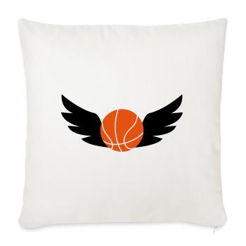 Basketball - Basket Ball - Game - Sport - Player - Sofa pillowcase 17,3'' x 17,3'' (45 x 45 cm) - natural white - Front