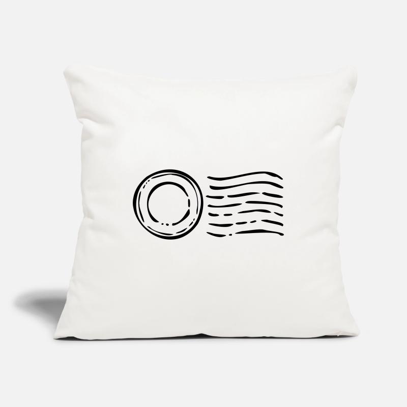 Cachet de la poste timbre Cachet de la poste Housse de coussin décorative 45 x 45 cm