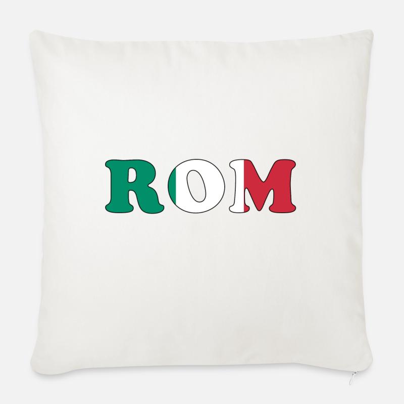 Rom - Sofakissenbezug 45 x 45 cm - Naturweiß 