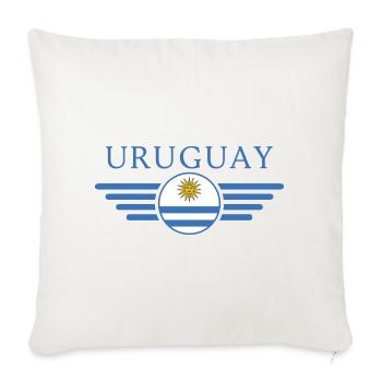 J’aime l’Uruguay, T-shirt design de style élégance - Housse de coussin décorative 45 x 45 cm - blanc nature - Devant