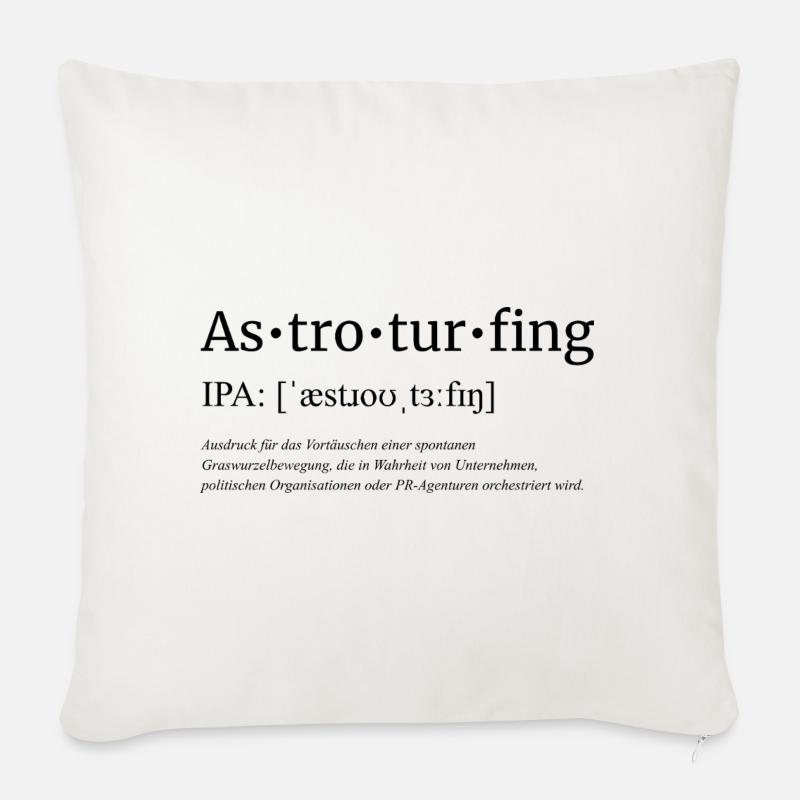Astroturfing - Sofakissenbezug 45 x 45 cm - Naturweiß 